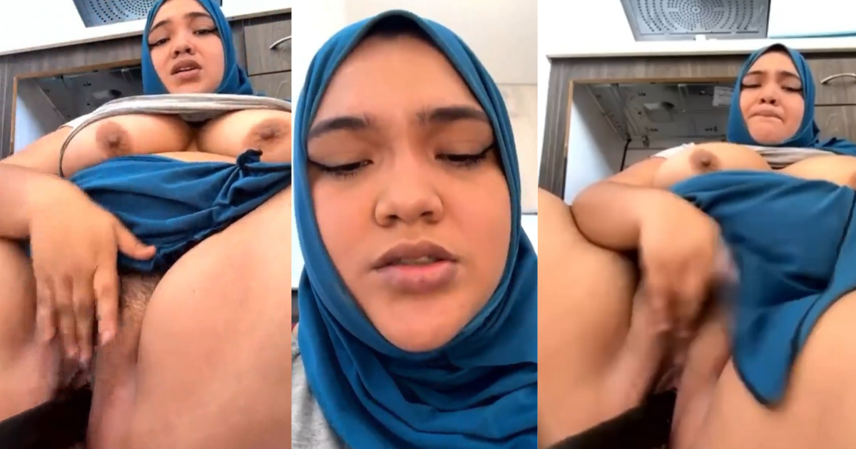 Chubby Muslimah explores with a sex toy