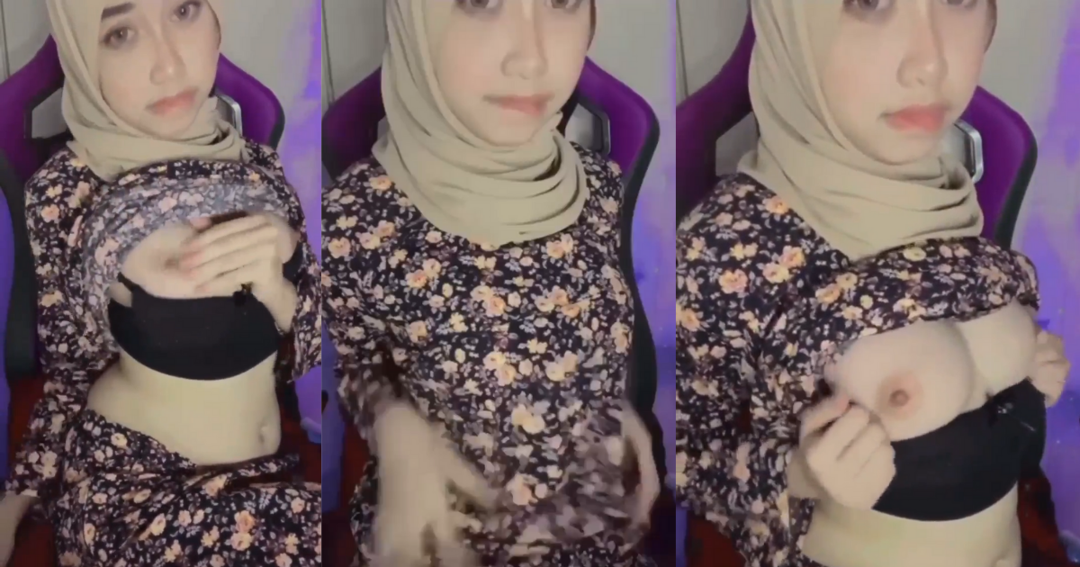Hijabi gamer showcases pinkish assets in adult content