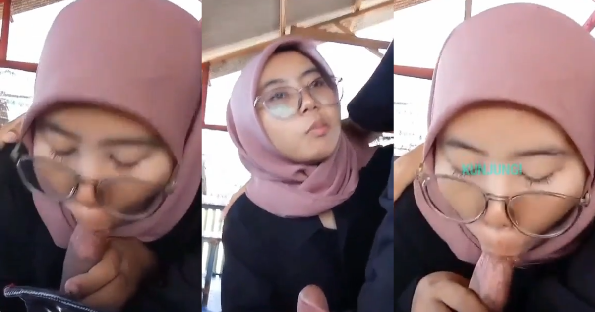 Adorable hijab girl pleasures in public  Adult video