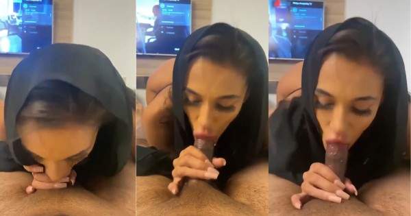 Hijabi girl enjoys giving oral pleasure  Videos  Photos
