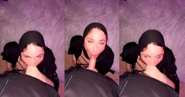 Interracial hoejabi enjoys sucking big white cock