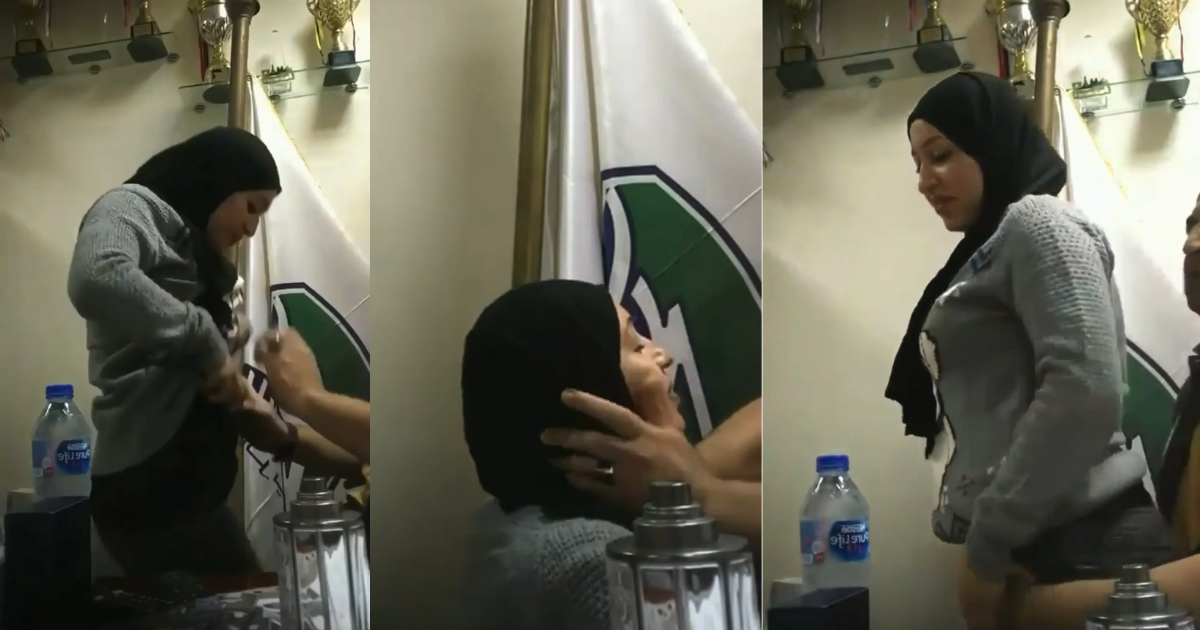 Passionate video of a Muslim woman being intimate